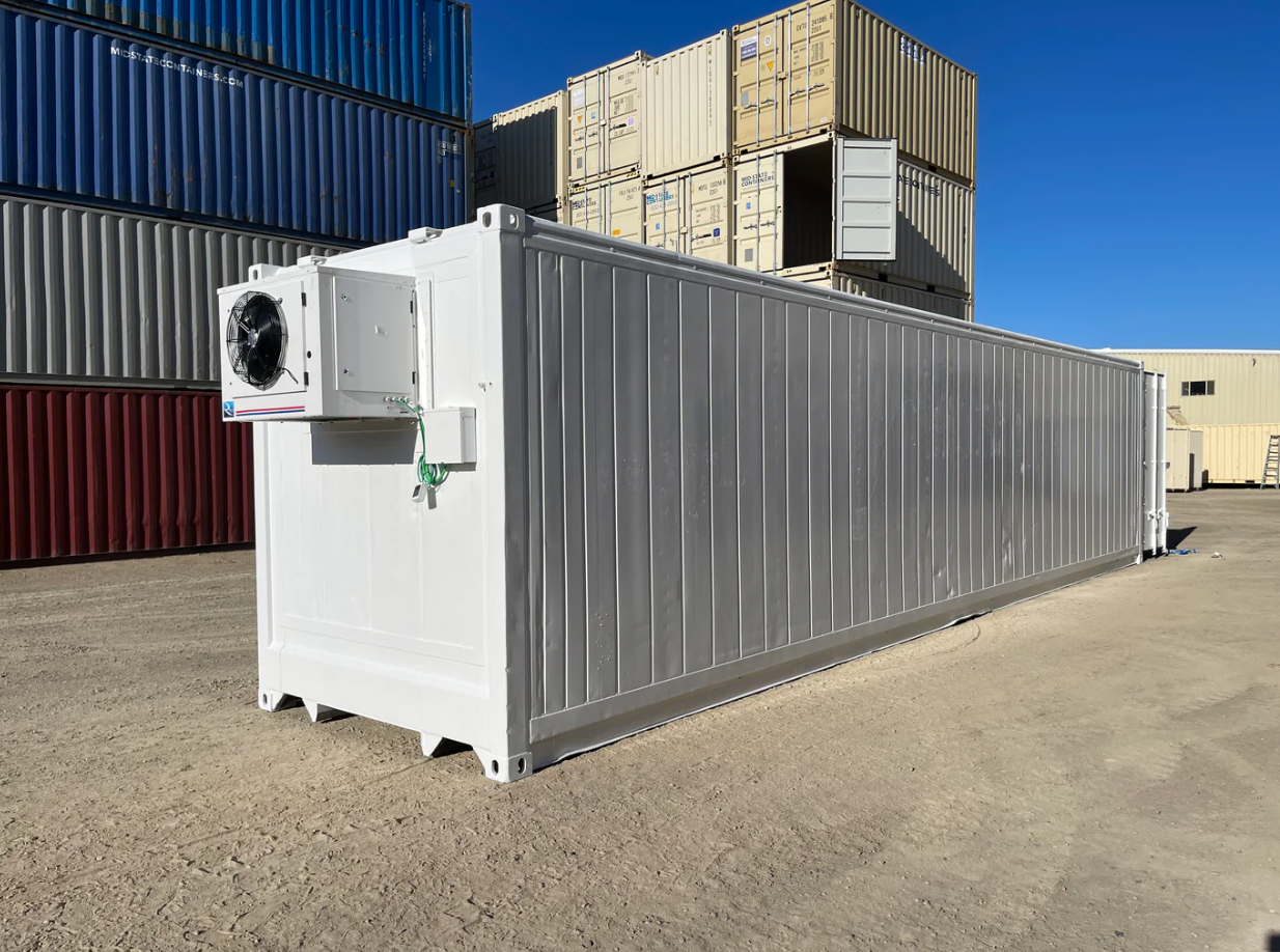 40' High Cube Refrigerated Container Used Box - New Motor (Single Phase 5HP Freezer)
