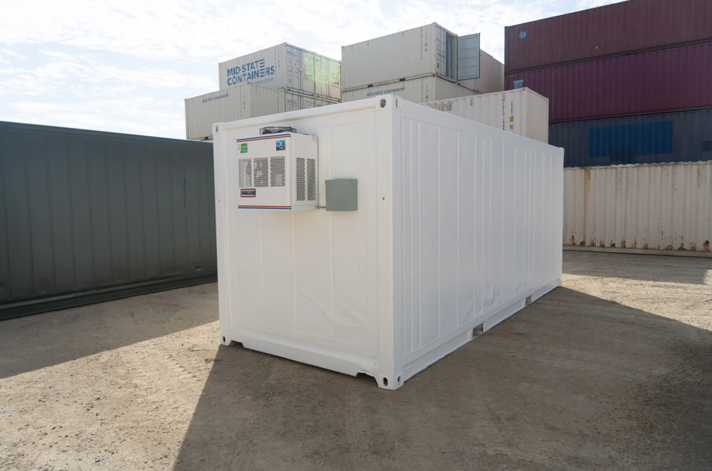 20' STD Refrigerated Container Used Box - New Motor (Single Phase 3.5 HP Freezer)
