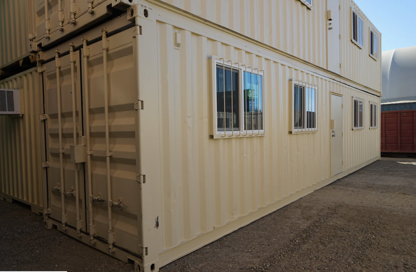 40' Ground Level Office Container (Used Grade - Cargo Worthy )