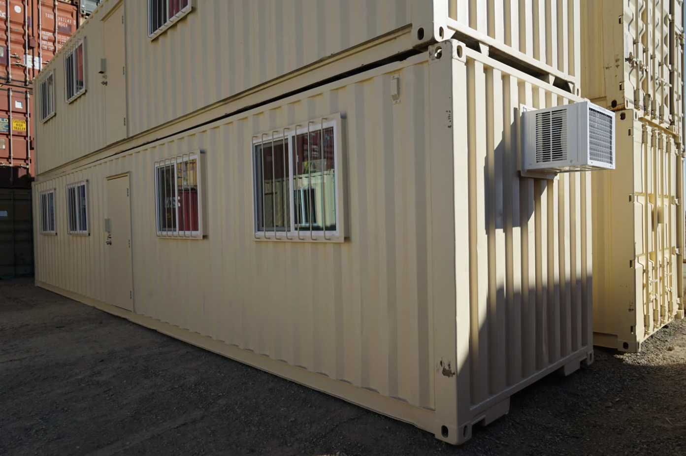 40' Ground Level Office Container (Used Grade - Cargo Worthy )