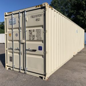 40′ x 8′ x 9.5′ Tall –New *High Cube**DOUBLE DOOR**Shipping/Storage Container – Wind and Watertight-BEIGE
