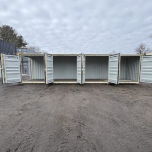40′ x 8′ x 9.5′ Tall -New *High Cube**FOUR SIDE DOOR OPENINGS** Shipping/Storage Container – Wind and Watertight – BEIGE
