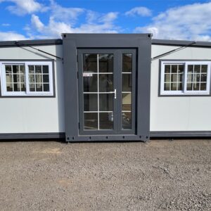 Expandable Container House with 2 Floor to Ceiling Glass Walls & Ensuite